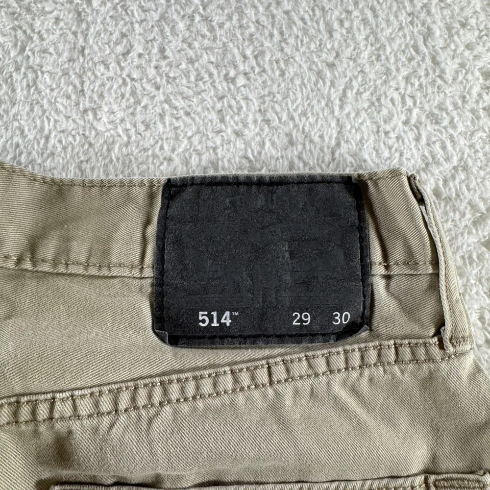 Levi's 514 Straight Fit Jeans W29 L30 Mens Tan Brown‎ Casual Denim Pants Khakis